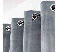 TEMU CORTINA DE TERCIOPILO CON ANILLOS 140x270 OPACA