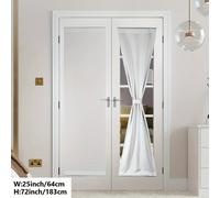 TEMU Cortina Elegante de Estilo Francés para Puerta con Aislamiento Térmico - Diseño con Bolsillo para Barra, para Decoración de Salón y Dormitorio