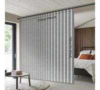 TEMU Cortina plegable para sala, cortina con anillas, cortina decorativa de color sólido para puertas, decoración para hogar y privacidad en salas y habitaciones