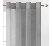 TEMU Cortinas de Dos Paneles de de Lino Semi-Transparentes con Ojales para y Dormitorio