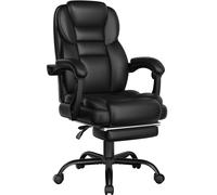 TEMU Costoffs Silla Ejecutiva Ergonómica con Reposapiés y Brazos Ajustables, Silla de Oficina para Computadora y Trabajo