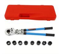 TEMU Crimper de tubos, herramienta de crimpado de accesorios de cobre para fontanería Th16-32Mm V12-28Mm con 9 mordazas