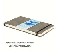 TEMU Cuaderno de Acuarela, , 24 Hojas, 5x8 Pulgadas, Papel de 140 lb/300 GSM, Libreta de Viaje para Pintura Artística, Medios , Dibujo
