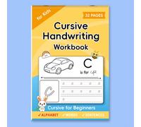 TEMU Cuaderno de caligrafía de 32 páginas para niños: Cuaderno de para principiantes. Libro de de cursivas. Libro de práctica de escritura para aprender a escribir en
