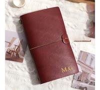 TEMU Cuaderno personalizado DIY con dorado, 1 , estilo correa, cuero sintético (tamaño A6) - Diario suelto, libro de cuentas a para oficina, , notas y escritura - Estilo retro, diseño duradero