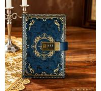 TEMU Cuaderno Retro con Cerradura de Combinación de Cuero PU Vintage para Hombres y Mujeres