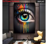 TEMU Cuadro en abstracto moderno de 2D , 1 pieza, diseño estilo graffiti para y dormitorio, sin de gran tamaño, de pared para colgar, decoración de pared