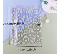 TEMU Cubierta de carpeta de cuaderno transparente con de margarita, cubierta de PVC impermeable