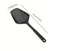 TEMU Cuchara coladora de plástico con mango, cuchara ranurada de plástico duradero, cuchara para pasta y escurridor de pasta, práctica para cocinar, hornear y escurrir alimentos, eficiente ()