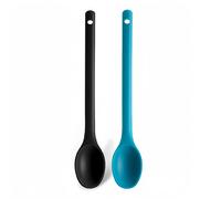 TEMU Cuchara larga de silicona de grado alimenticio, disponible en , azul rey, y verde piedra. un diseño de mango alargado una herramienta de cocina resistente a altas temperaturas. Juego de 2 piezas