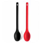TEMU Cuchara larga de silicona de grado alimenticio, disponible en , azul rey, y verde piedra. un diseño de mango alargado una herramienta de cocina resistente a altas temperaturas. Juego de 2 piezas