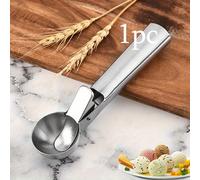 TEMU Cuchara para helado de acero inoxidable de resistencia con gatillo - Ideal para helado y gelatina, para lavavajillas a altas temperaturas, agarre