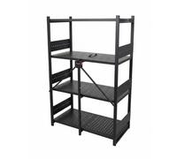 TEMU DASCK Estantería Metálica Plegable 4 Baldas | 68 x 34 x 112 cm | 11 kg | Garaje y Oficina