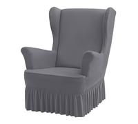 TEMU de 1 pieza para tipo sillón tigre con faldón, de tela de fibra Y elástica, para hogar/hotel, para sofá individual con forma de
