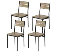 TEMU de 4 taburetes de Salón de Comedor, Cocina, Restaurante, Altura 44 cm - GTU83-Oy5