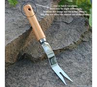 TEMU de acero inoxidable, mango de madera, herramienta manual de jardinería para deshierbar, desmalezador de césped duradero, removedor de para patio al , adicionales para jardinería y plantación