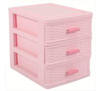 TEMU de almacenamiento multifuncional con un diseño vintage rosa resistente y duradero, ideal para guardar joyas, artículos y más, lo que la convierte en una opción para la organización del dormitorio