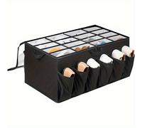 TEMU de Almacenamiento para Zapatos con Cubierta Transparente y Separadores Ajustables, Ideal para Organizar 16 + 12 de Zapatos en un Armario