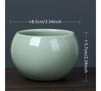 TEMU de Bonsái de Cerámica Japonés con Patrones de Grietas Esmaltadas - Adecuada para Exteriores, Plantas en Macetas Pequeñas y Miniaturas - Macetas Redondas para , , Decoración de Oficina