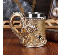 TEMU de Cerveza de Acero Inoxidable con Diseño de Oriental - Gran Capacidad, Taza de Café Aislada - para Bebidas Frías, Regalo Ideal de Navidad