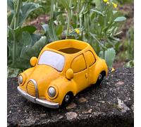 TEMU de con Diseño Retro de Coche de Dibujos Animados - Macetero Decorativo Duradero para Interior/Exterior en Resina con Diseño Transpirante, Decoración Multihabitación para Hogar y Jardín