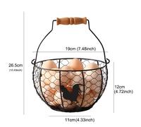 TEMU de de Alambre de Hierro con Asa Adecuado para Cesta de Almacenamiento de Huevos de Cocina