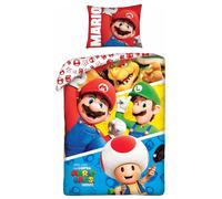 TEMU de edredón reversible de Super Mario Bros., 140x200 cm, de almohada 65x65 cm