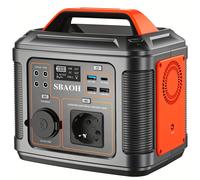 TEMU de energía SBAOH 296WH | Estación de energía portátil SBAOH 300W 296Wh de carga rápida con de CA de 230V/puertos de CC y linterna LED, estación de energía móvil para viajes/camping/exteriores