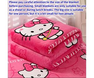 TEMU de felpa de Hello Kitty - Felpa ultra , diseño de y , comodidad para todas para oficina, sofá, coche, o ocio - Regalo de o Navidad, para oficina | de diseño divertido | Tejido de felpa