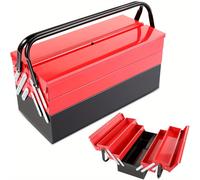 TEMU de herramientas metálica de 3 capas con 5 cajones: Organizador plegable multifunción para el hogar, almacén y de reparaciones