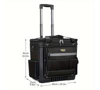 TEMU de herramientas tipo carrito, extra grande, súper grande, resistente, bolsa de herramientas con rueda grande portátil