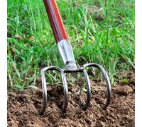 TEMU de jardín de acero resistente con mango ergonómico - Herramienta versátil para jardinería, deshierbe y - de hojas sin mango