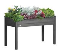 TEMU de jardín Outsunny sobre patas, Tamaño: 123L X 57A X 76A Cm, insertos de riego y fieltro de drenaje, Madera de sólida