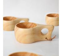 TEMU de Madera de a KUKSA, Vajilla Finlandesa con Asa, Copas y Cerveza para Viajes, Accesorios de Cocina y Bar