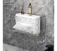 TEMU de pañuelos acrílica transparente, dispensador de pañuelos de pared, soporte para servilletas de escritorio, con un adhesiva fuerte, adecuado para el hogar, y