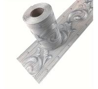 TEMU de Papel Tapiz PVC 3D Adhesivo y Despegable Plateado de 5m - Decoración para Paredes en Cocina, Baño y Dormitorio