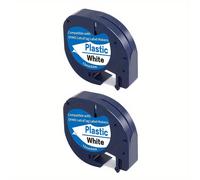 TEMU de repuesto para cinta 91331, recambio de etiquetas de plástico 13, cinta de etiquetado compatible con LT- LT-100H 12 mm x 4 m, paquete de 2