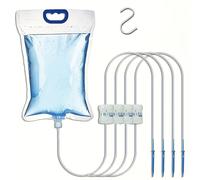 TEMU de riego automático para plantas de 4 vías: Bolsas de riego por goteo de gran capacidad de 5.2L y 6.5L con regulador de flujo, el de viaje para el " "