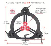 TEMU de sujeción estable para torneado de madera para torno de madera de tamaño de oscilación de 12 pulgadas (12'') Herramientas de de sujeción para carpintería