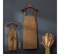 TEMU Delantal de Cocina Multibolsillos con Diseño Ajustable, Chaqueta de Chef en Lona para Hombres y Mujeres - Ropa de Trabajo para Restaurantes