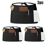 TEMU Delantales para Personal de Servicio Personalizables con Fotos o Logos. Disponibles en 3 Estilos, Uno Bolsillos. Incluyen Bolsillos en la Cintura. Ideales para Personal Femenino
