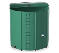 TEMU Depósito de Lluvia Plegable con Válvula de Drenaje y de Volumen, de Agua Anticorrosivo y Resistente al para Almacenamiento Fácil, Verde