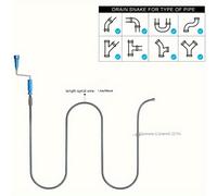 TEMU Desatascador de Acero Flexible con Mango Telescópico - Fácil de Usar, Sin Necesidad de Batería, Ideal para Desatascar Fregaderos y Desagües en Fontanería
