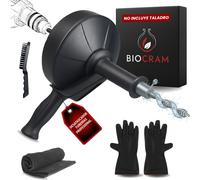 TEMU DESATASCADOR DE TUBERÍAS PROFESIONAL 10m. el cable el atasco, para limpiar y recógelo - Desatascador de tuberías para fregadero y WC con varios accesorios.