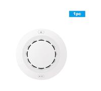 TEMU Detector de alarma de incendios inteligente WiFi con sensor fotoeléctrico para la aplicación Tuya, de seguridad para el hogar y la cocina, compatible con la aplicación Smart Life