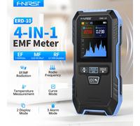 TEMU Detector de EMF, Medidor de Radiación EMF 4 en 1 con Curva, de EMF Recargable, Detector de Electromagnético y Radiofrecuencia para Hogar, Oficina, Caza