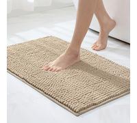 TEMU DEXI 1 pieza Alfombra de baño de chenilla, tapete de baño antideslizante, absorbente y , lavable a máquina para bañera, inodoro, ducha, entrada, decoración de Navidad, regalo de Navidad