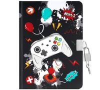 TEMU Diario de Videojuegos - Regalo de Cuaderno para Viajes Escolares, Diario , A5, , Cuaderno de Escritura y Dibujo con Llaves de Cierre