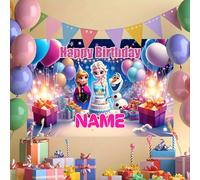 TEMU DISNEY Frozen 'Decoración de Pared Personalizada con y Edad - de de las Elsa y Anna, Decoraciones Grandes de Ideales para , Navidad, Decoración de Habitación - No Necesita Electricidad, Colgable