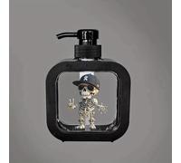 TEMU Dispensador de jabón con bomba de calavera estilo gótico y - Botella recargable para desinfectante de manos sanitario, para lavabos de baño y cocina, dispensador de bomba decorativo compacto